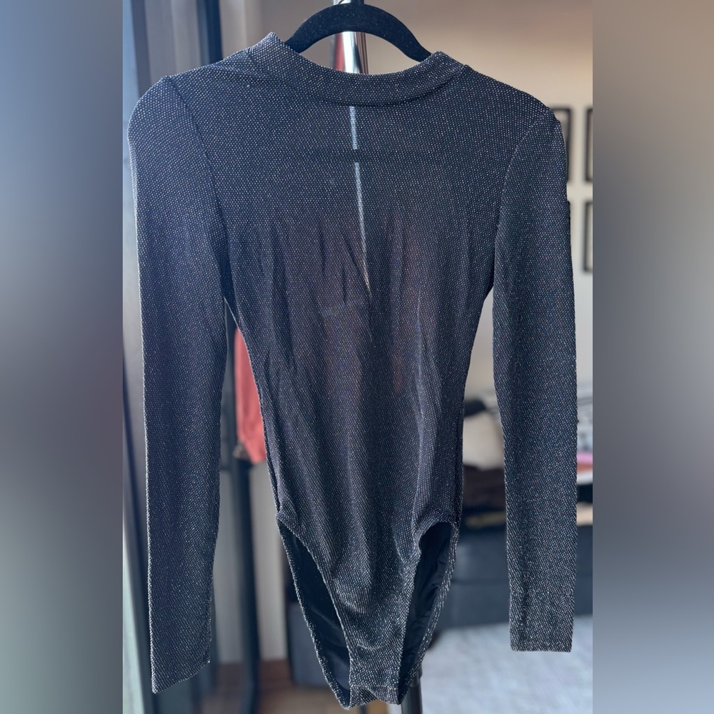 H&M Black Shimmering Bodysuit